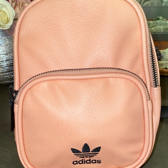 Brand New Adidas Original Mini Pu Leather Backpack Dust Pink (w/out tag) - Picture 2 of 14